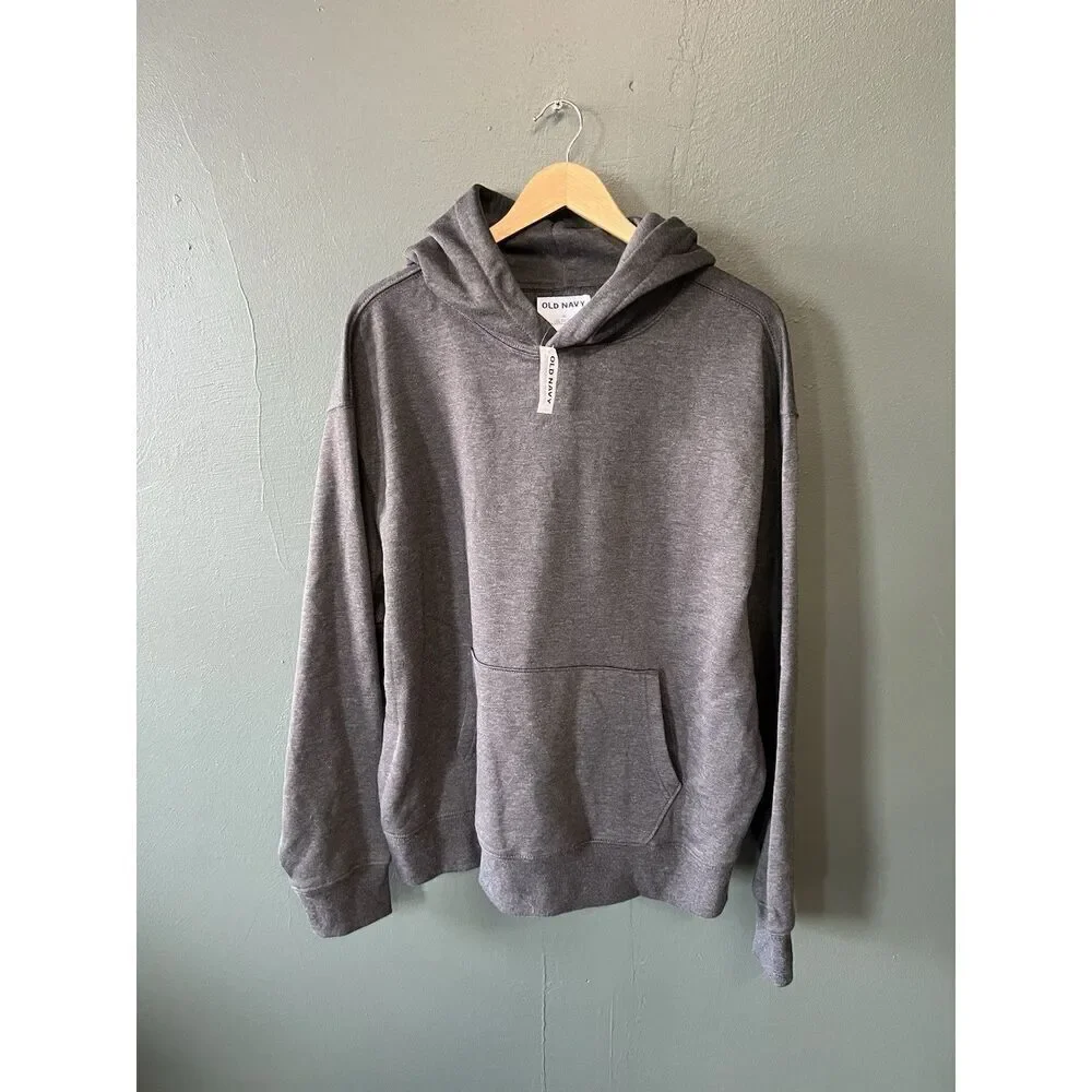 Old Navy Mens Gray Pullover Hooded Sweatshirt Size XL NWT